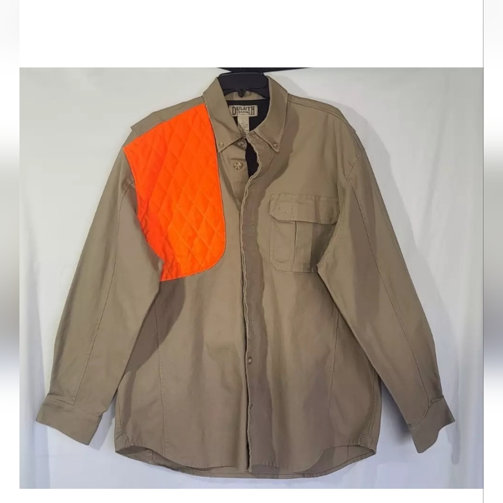 Duluth Trading Co Tan and Orange Jacket